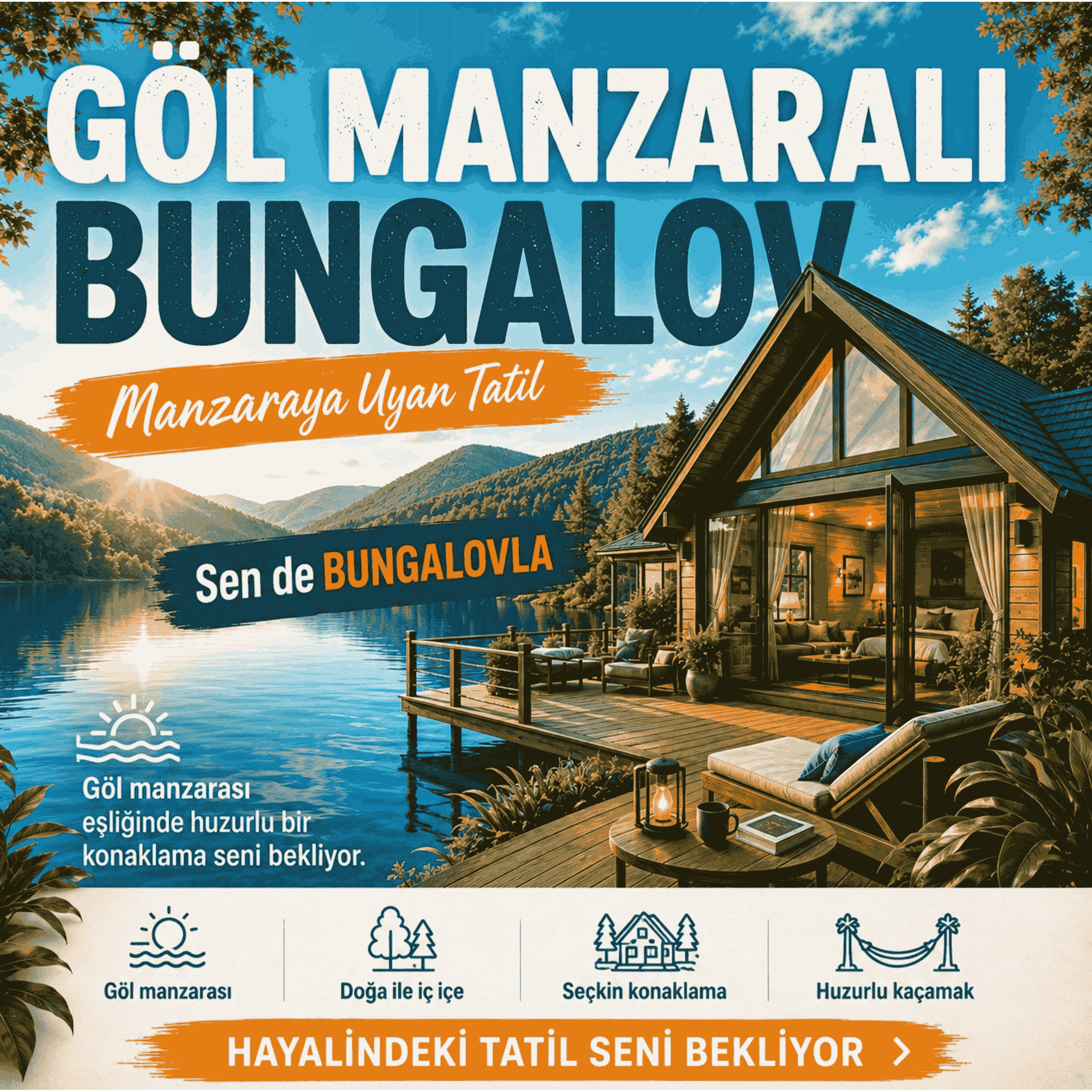Göl Manzaralı Bungalov